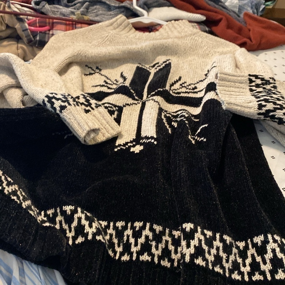 Russ Beige and Black Nordic Knit Sweater - Picture 7 of 11